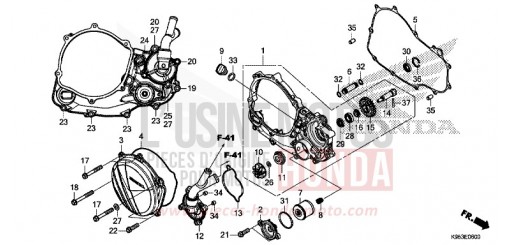 PANNEAU CARTER-MOTEUR D./POMPE A EAU CRF250RXL de 2020